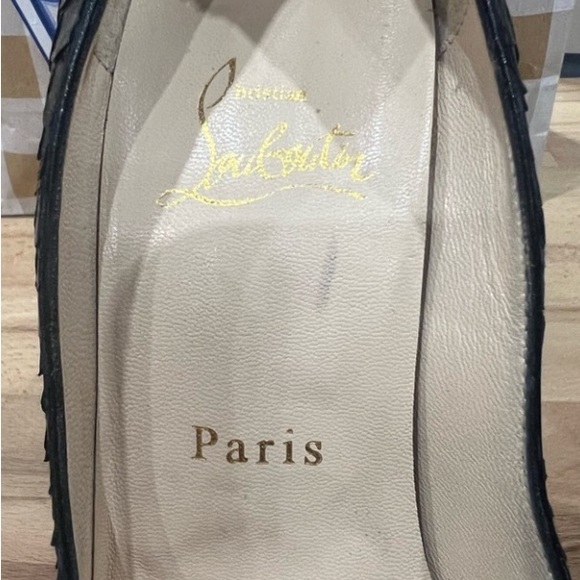 Christian Louboutin Black
Python Madame Butterfly Peep Toes - Picture 6 of 11